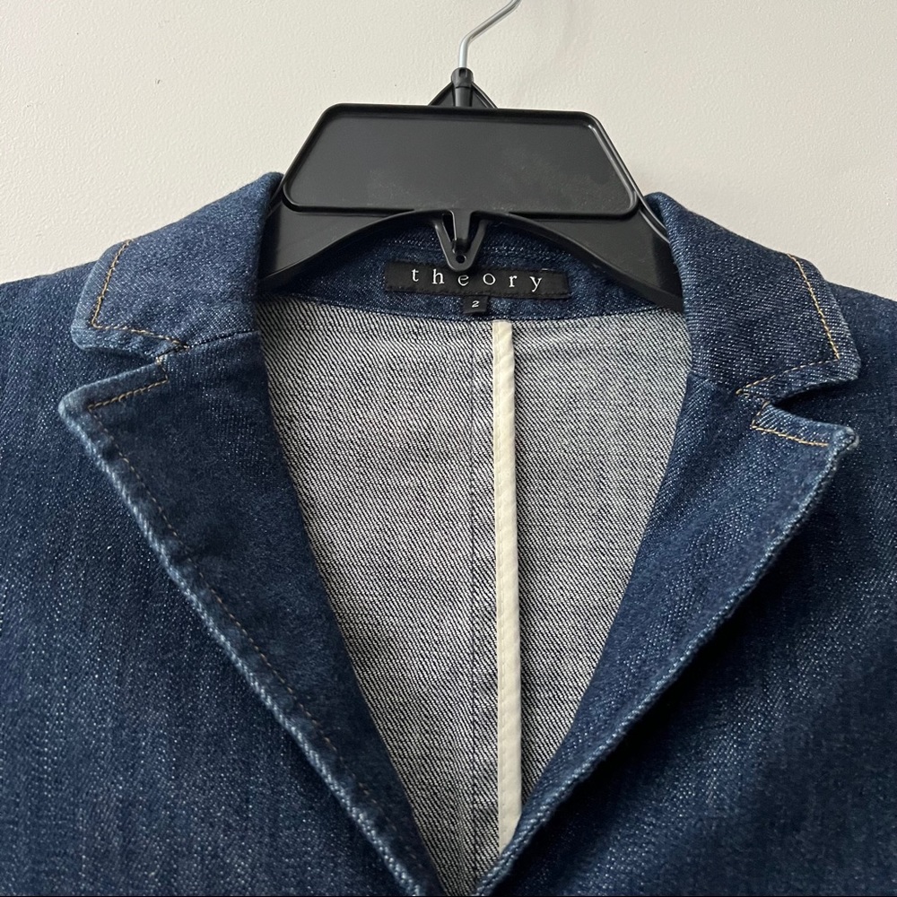 Theory Denim Blazer Jacket - Picture 9 of 10